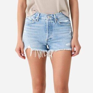 Agolde Women's Parker Vintage Cut Off Distressed Jean Denim Shorts